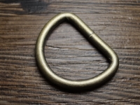 D Ring, Stahl, Farbe altmessing für ca.: 2,0 cm Riemen