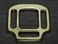Halfterringe 3fach, Riemenbreite bis 2,5 cm, Material: Zinkdruckguss vermessingt