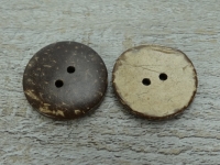 Kokosnussknopf, 2 Loch, ca. 2,5 cm