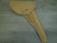 Holster 1860 rechte Hand naturbraun frhes Modell, Material: Leder, Verschluknopf Messing