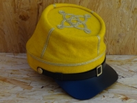 CS Kepi gelb Captain, auen 100% Wolle, Futter 100% Baumwolle, Schirm / Schweiband 100% Leder