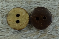 Kokosnussknopf,Hemd, 2 Loch, ca. 1,5 cm