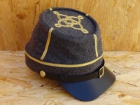 CS Kepi dunkelgrau Captain mit Lederschirm