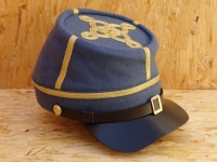 CS Kepi hellblau Major bis Colonel, auen 100% Wolle, Futter 100% Baumwolle, Schirm / Schweiband 100% Leder