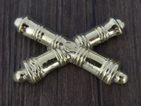 Kepiabzeichen gekreuzte Kanonen M1872, Messing massiv