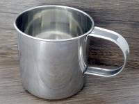 Tasse gro, ca. 700 ml, stainless, ca. 10 x 10 cm