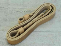 Schulterriemen fr Sbelkoppel Leder natur, Material: Riemen Leder, Haken Messing