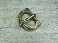 Mittelalterschnalle, Vollmessing 2,2 cm x 1,5 cm