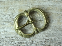 Mittelalterschnalle, Vollmessing 3,2 cm x 2,3 cm