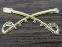 Kepiabzeichen gekreuzte Sbel M1872, Messing
