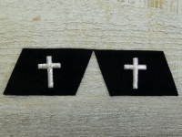 Kragenabzeichen Geistlicher ( Chaplain ) Stab schwarz