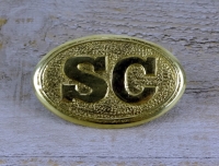 Schliee SC oval, 3 Haken, Material: Messing