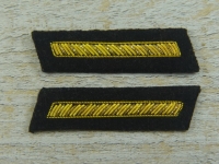 Kragenabzeichen 2nd Lieutenant Stab, schwarz