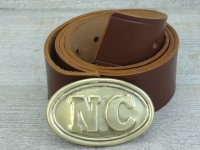 Koppel russet mit NC Schliee, Material: Koppel Leder, Schliee Messing gestanzt bleigefllt