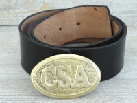 Koppel schwarz mit CSA oval Vollmessing Schliee