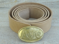 Koppel natur mit AVC Vollmessing Schliee, Material: Koppel Leder, Schliee Messing