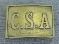 Schließe CSA, rechteckig, 3 feste Haken, ca.: 7,5 cm x 5,5 cm