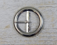 Schnalle fr Riemen bis 2,7 cm, Material: Metall, silberfarben, rund