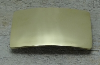 Voll-Messing-Schließe, rechteckig blank