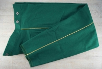 CS Hose grn hinten hoch, mit goldenen Streifen, 100% Wolle