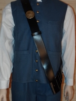 US Bandolier fr Unteroffiziersdegen und Tllenbajonett , NCO Baldric Material: Leder + Messing US Adlerplakette