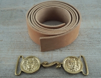 Koppel Medusa Schliee, natur, Material: Koppel Leder, Schliee Messing