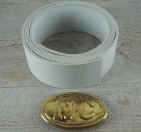 Koppel rohwei mit NC Schliee, Material: Koppel Leder, Schliee Messing gestanzt bleigefllt