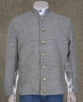 CS Shell Jacket Jeanwool-Optik, dicke Qualitt, mit 7 CSA Knpfen, Knopflcher handgenht, 100% Baumwolle