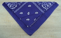 Halstuch mittelblau/wei, ca. 55cm x 55cm, 100% Baumwolle