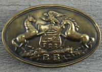 Schließe Pennsylvania Militia Reserve Brigade, Messing, oval, 3 Haken, Made in USA