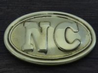Schliee NC oval, 3 Haken, Material: Messing gestanzt, bleigefllt