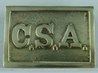 Schließe CSA, rechteckig, 3 feste Haken, ca. 6,5 cm x 4,5 cm