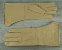 beige Lederhandschuhe, groe Stulpe, Material 100% Leder
