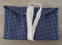 Wasch Tasche blau/weie Sterne