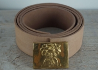 Koppel natur mit South Carolina Vollmessing Schliee, Material: Koppel Leder, Schliee Messing