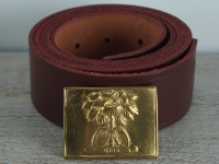 Koppel russet mit South Carolina Vollmessing Schliee, Material: Koppel Leder, Schliee Messing