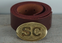 Koppel russet mit South Carolina Vollmessing Schliee, Material: Koppel Leder, Schliee Messing