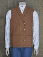 CS Weste butternut, doppelreihige CSA Knpfen, Oberstoff 100% Wolle, Futterstoff 100% Baumwolle