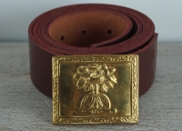 Koppel russet mit South Carolina Vollmessing Schliee, Material: Koppel Leder, Schliee Messing