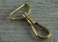 Karabinerhaken f�r S�belriemen bis 24 mm, Material: Messing