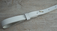 Schulterriemen f�r S�belkoppel Leder wei�, Material: Riemen Leder, Haken Messing
