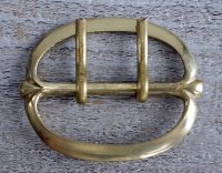 doppel D Schlie�e, Riemenbreite bis 4 cm, Material: Messing
