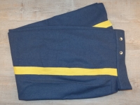 CS / US Hose mittelblau, mit breiten gelben Streifen, 100% Wolle