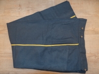 CS / US Hose mittelblau, mit schmalen gelben Streifen, 100% Wolle