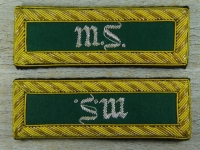 Schulterstücke Military Surgeon grüner Hintergrund