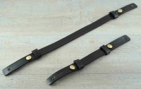 2 Sbelriemen aus Leder, fr Sbelkoppel, Preis pro Paar, Material: Leder, Metallteile Messing