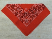 Halstuch rot/wei, ca. 55cm x 55cm, 100% Baumwolle