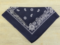 Halstuch dunkelblau/wei, ca. 55cm x 55cm, 100% Baumwolle