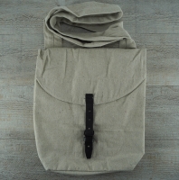 CS Brotbeutel einfach, Haversack, Material: 100% Baumwolle, Verschlu Lederriemen + Eisenschliee