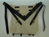 double bag knapsack, natur, wird wie ein Rucksack getragen